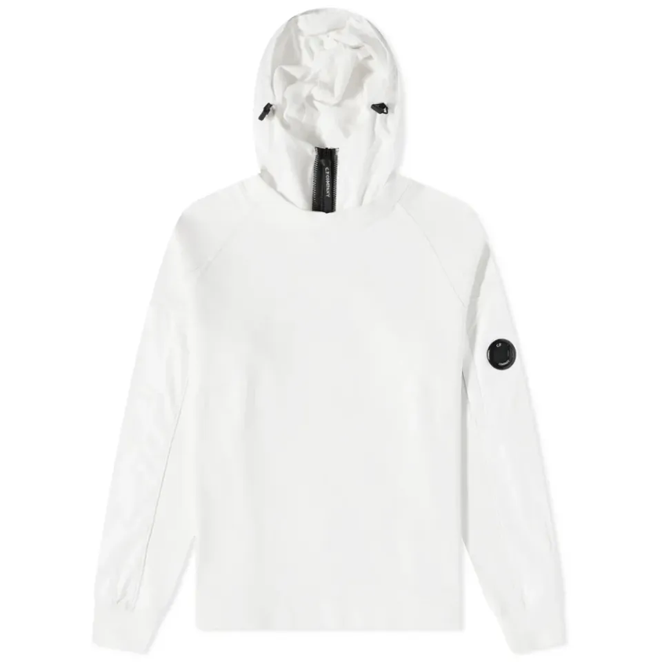 Diagonal Raised Fleece Arm Lens Popover Hoodie