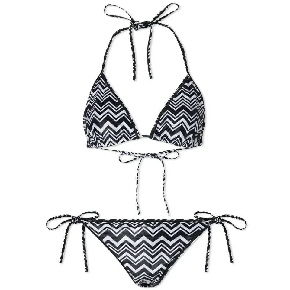 Monochrome Chevron Triangle Bikini