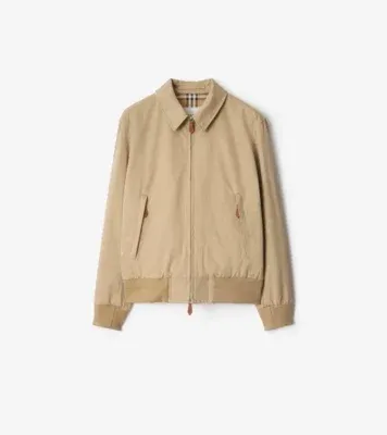 Gabardine Harrington Jacket in Honey beige - Men, Cotton Gabardine