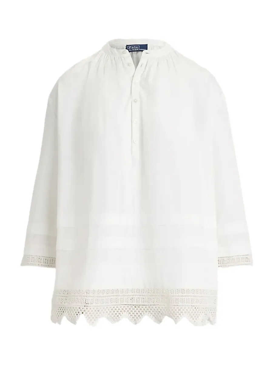 Cotton Round-Neck Shirt White