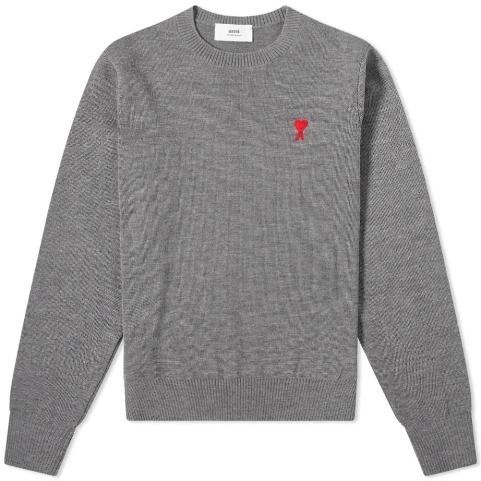 AMI Small A Heart Crew Knit