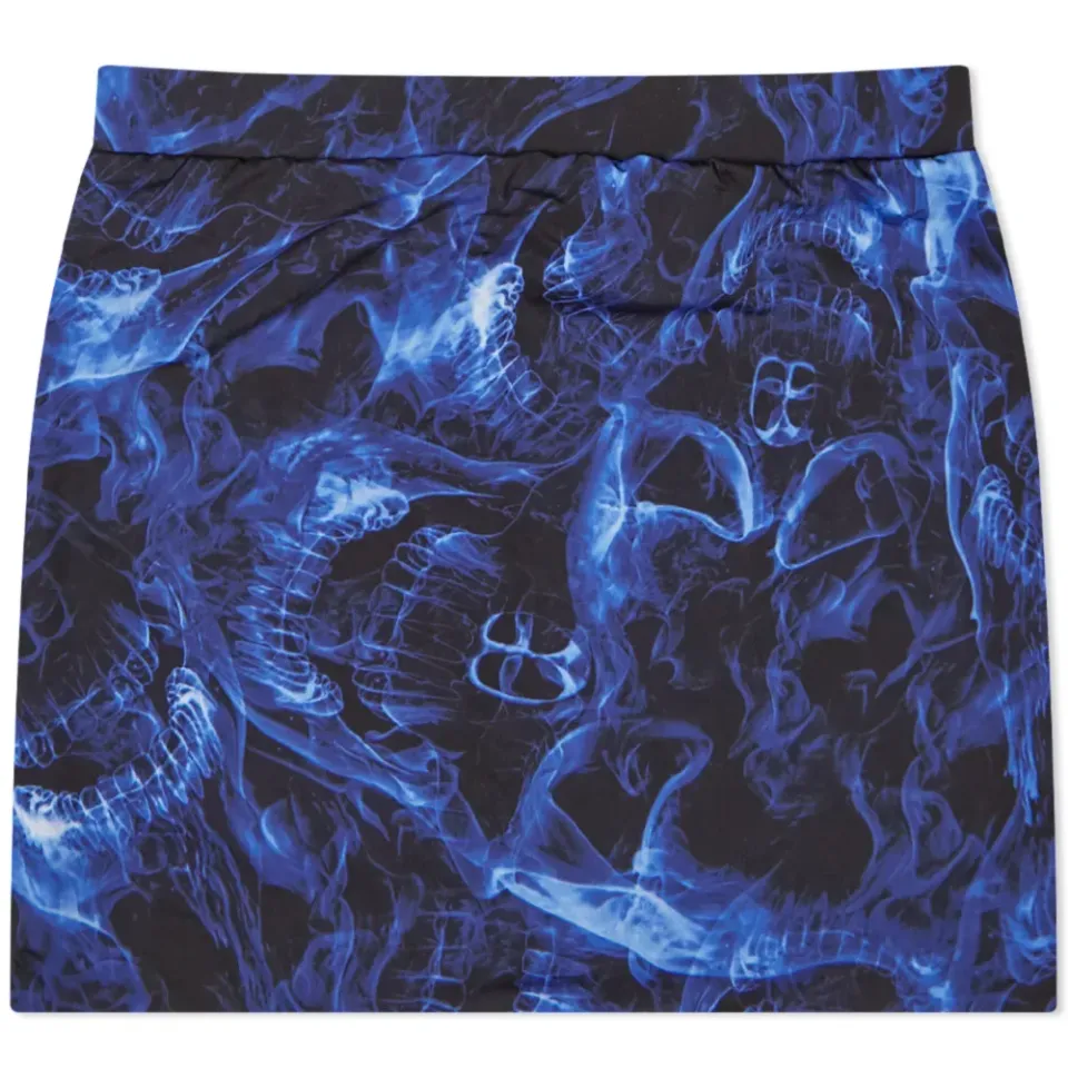 Blue Skulls Mini Skirt