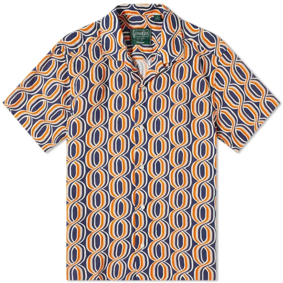 Camp Collar Gio Ponti Linen Helix