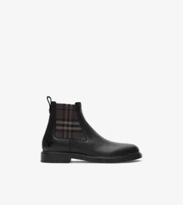 Leather Pembroke Boots in Black