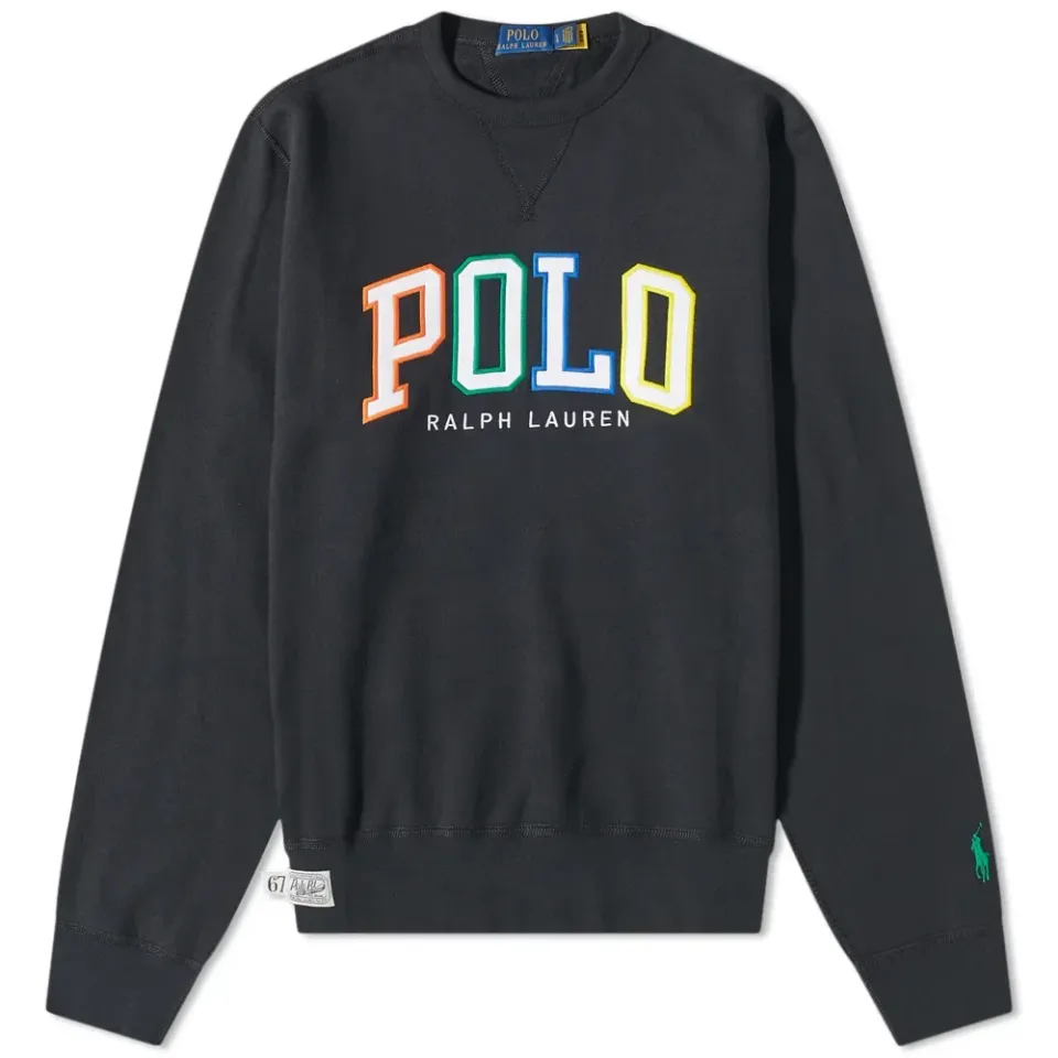 Multicolour Embroidery Arch Logo Crew Swea