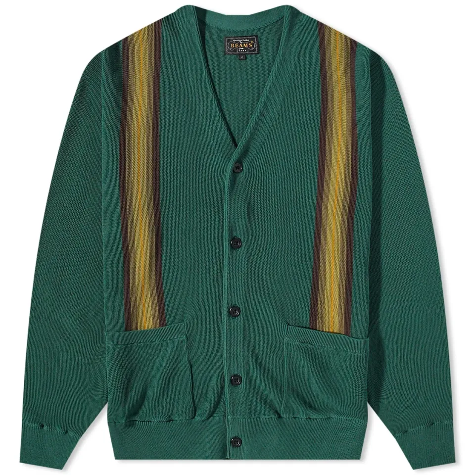 Stripe Jaquard Cardigan