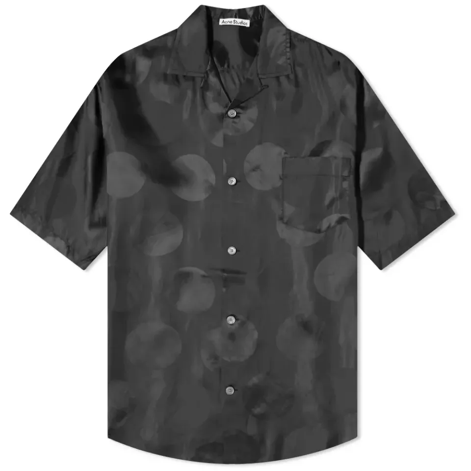 Short Sleeve Sandimper Dot Jacquard Shirt