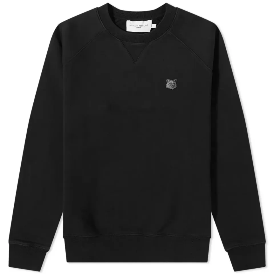 Maison Kitsuné Monochrome Fox Head Patch Crew Sweat
