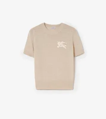Knight Wool Cotton Top in Easel beige - Women, Lace