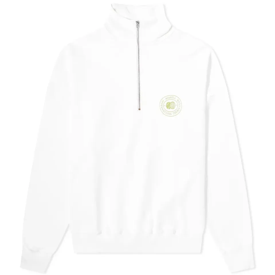 Tennis Collection Oversized Funnel Neck Zip Sweat
