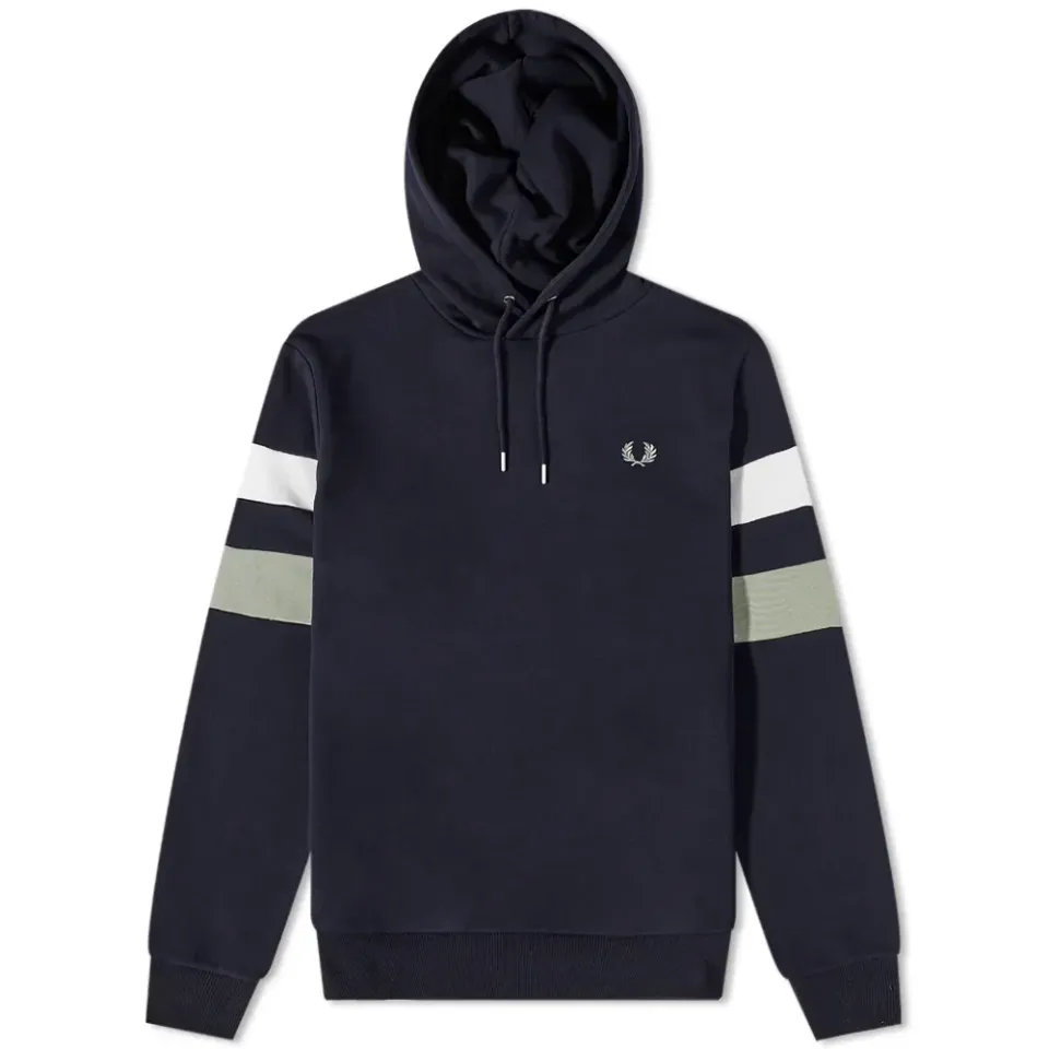 Tipped Sleeve Hooded Sweat