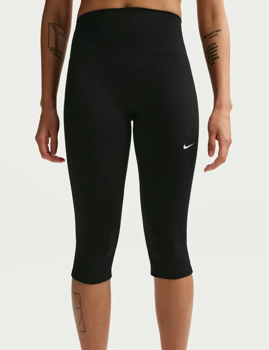 One High-Waisted Capri Leggings Black Mix