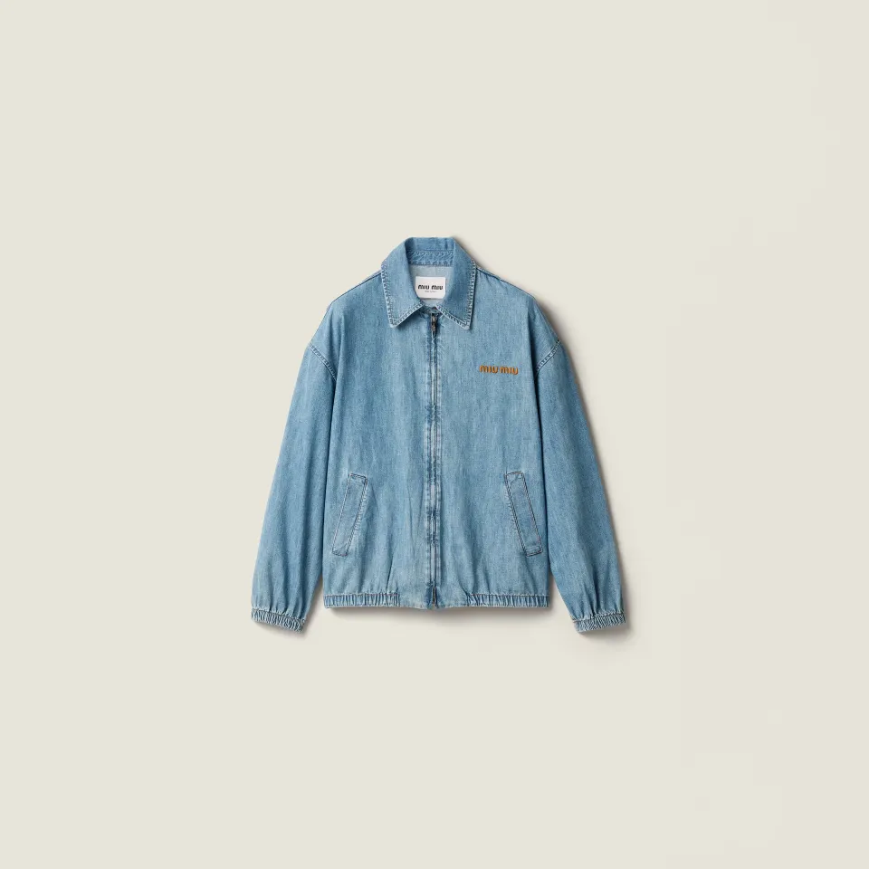 Chambray blouson jacket