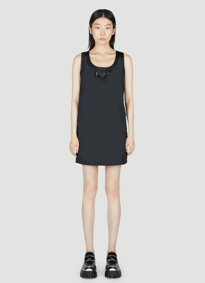 Re-Nylon Pouch Mini Dress