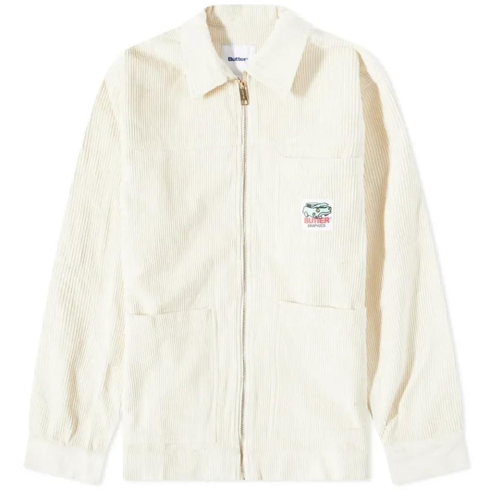 High Wale Cord Zip Overshirt