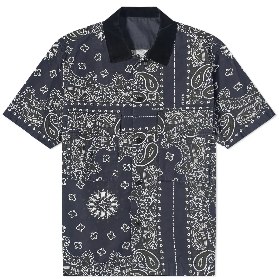 Bandana Print Short Sleeve Shirt