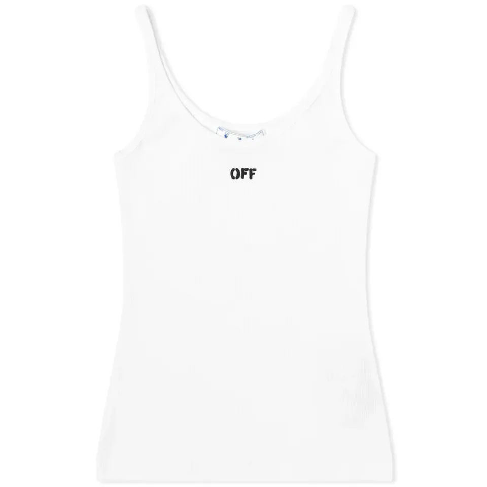 Off Stamp Ribbed Tank Top