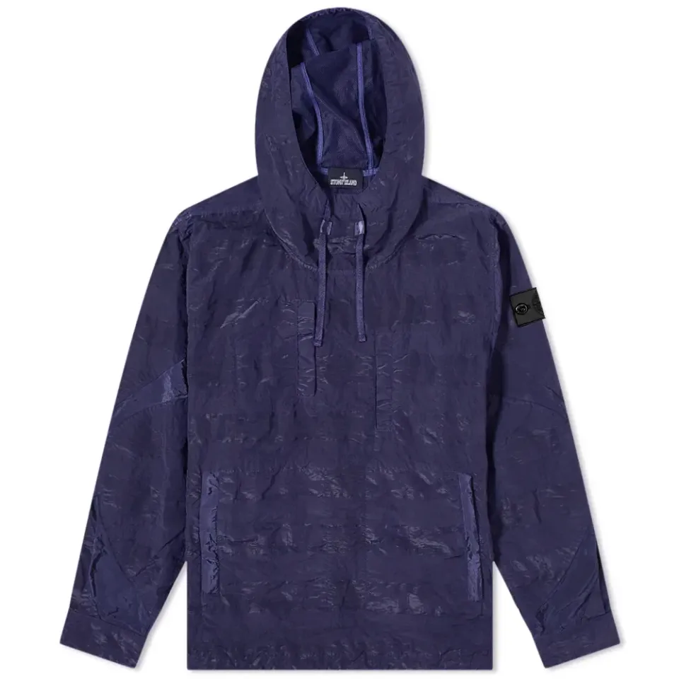 Striped Nylon Metal Smock