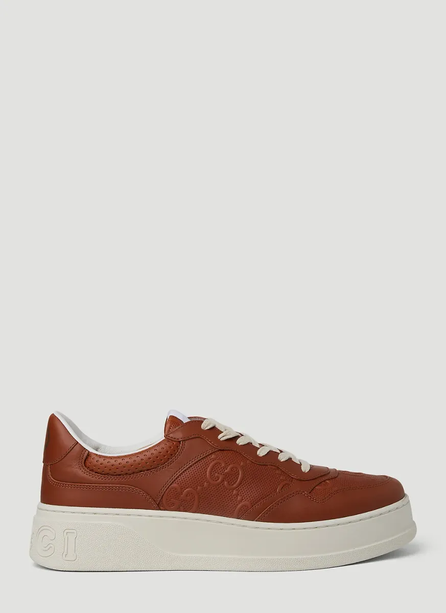 GG Embossed Basket Sneakers