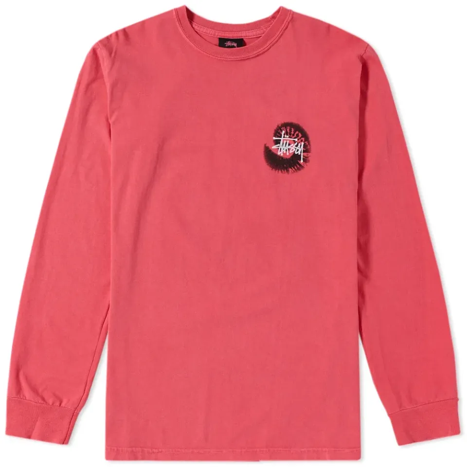 Long Sleeve Basic Swirl Pigment Dyed Tee