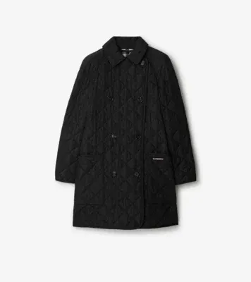 Quilted Coat in Black