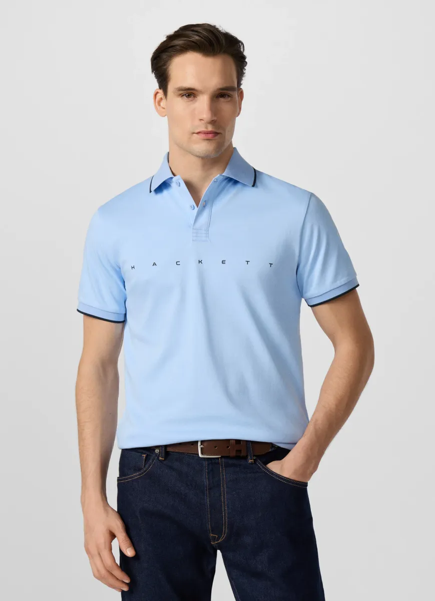Classic Fit Short Sleeve Branded Polo