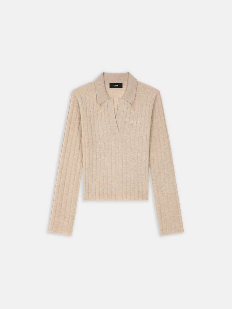 WOMEN - WOMEN'S AMIRI SOFT RIB KNIT POLO - Fossil