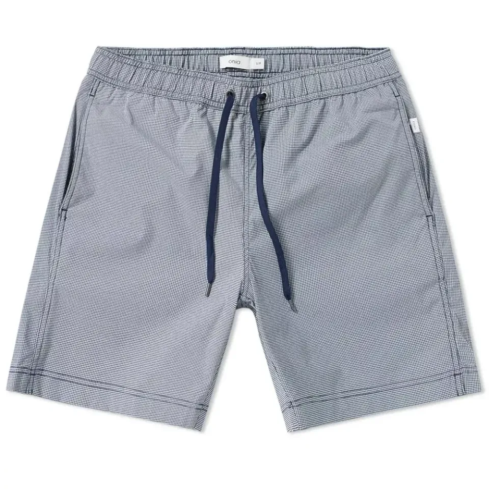 Charles 7" Micro Gingham Swim Shorts