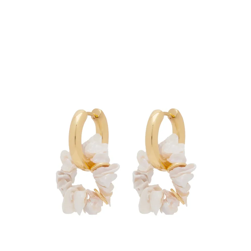 Pearl Power Hoop Earrings
