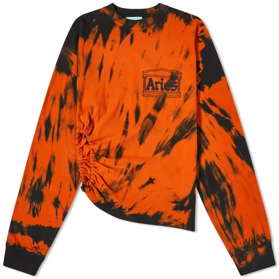 Long Sleeve Tiger Dye Tech Hole T-Shirt