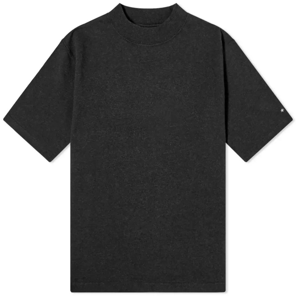 Recycled Cotton Heavy Mock Neck T-Shirt