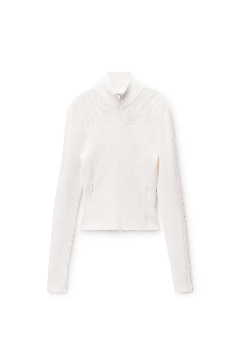 Debossed Logo Fitted Jacket