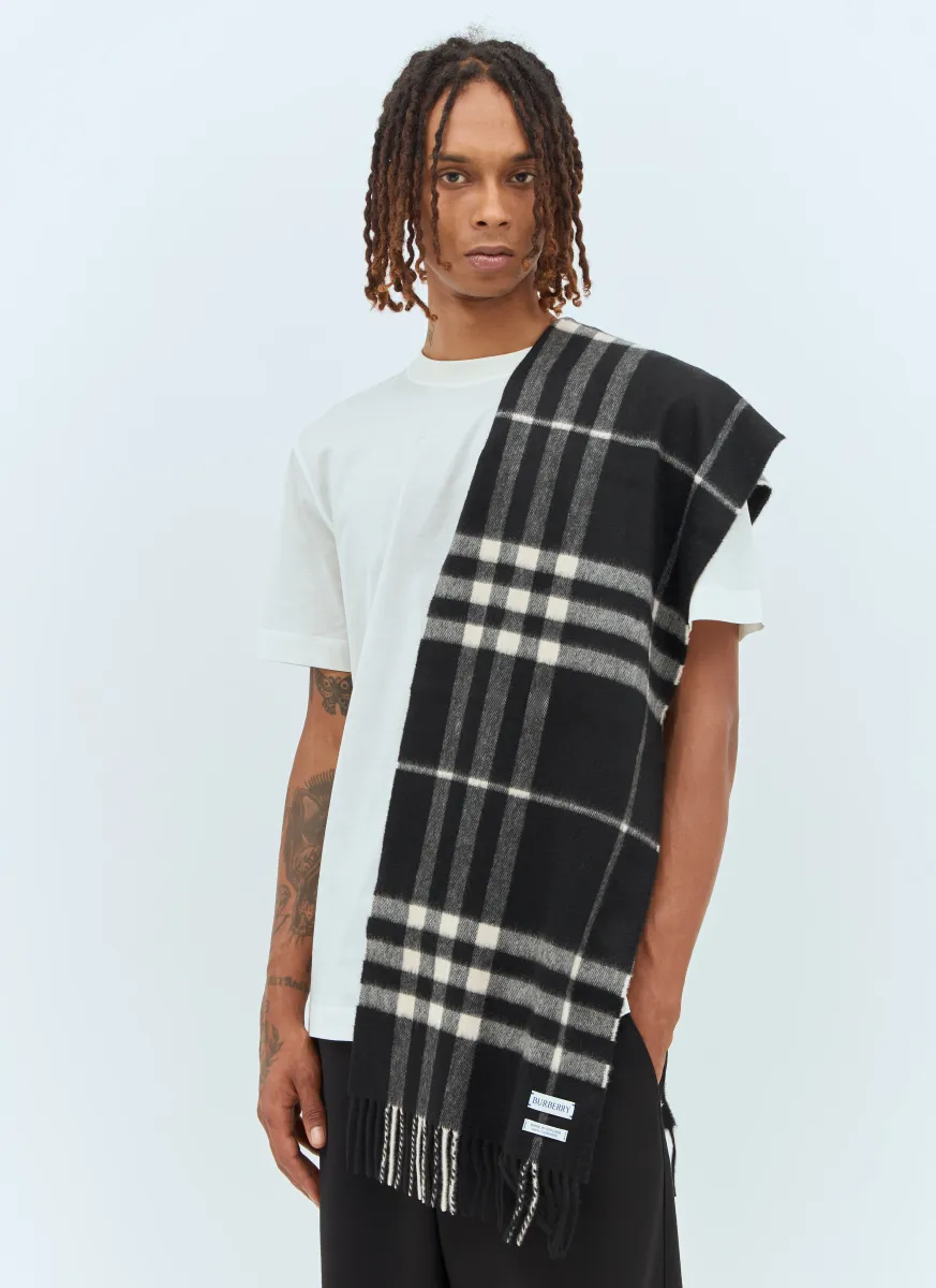 Giant Check Cashmere Scarf