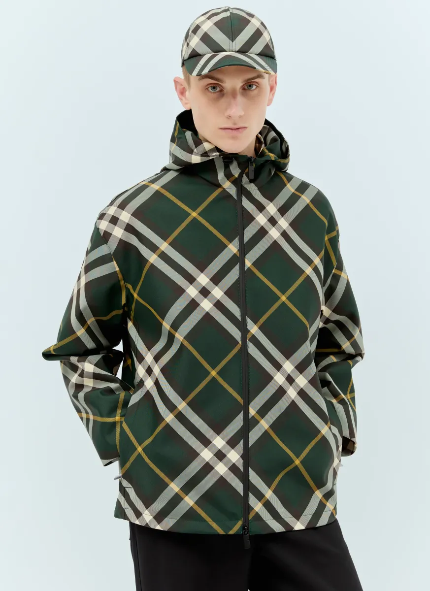 Hooded Check Jacket