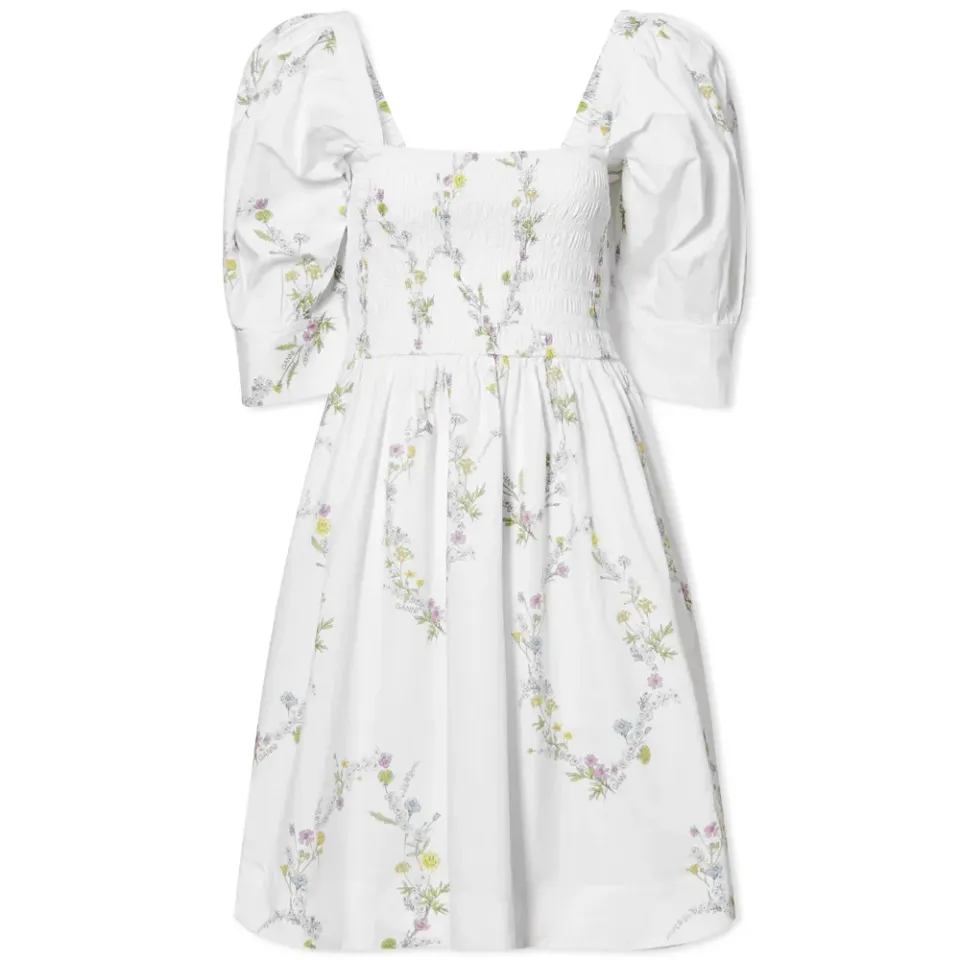 Printed Cotton Poplin Mini Dress