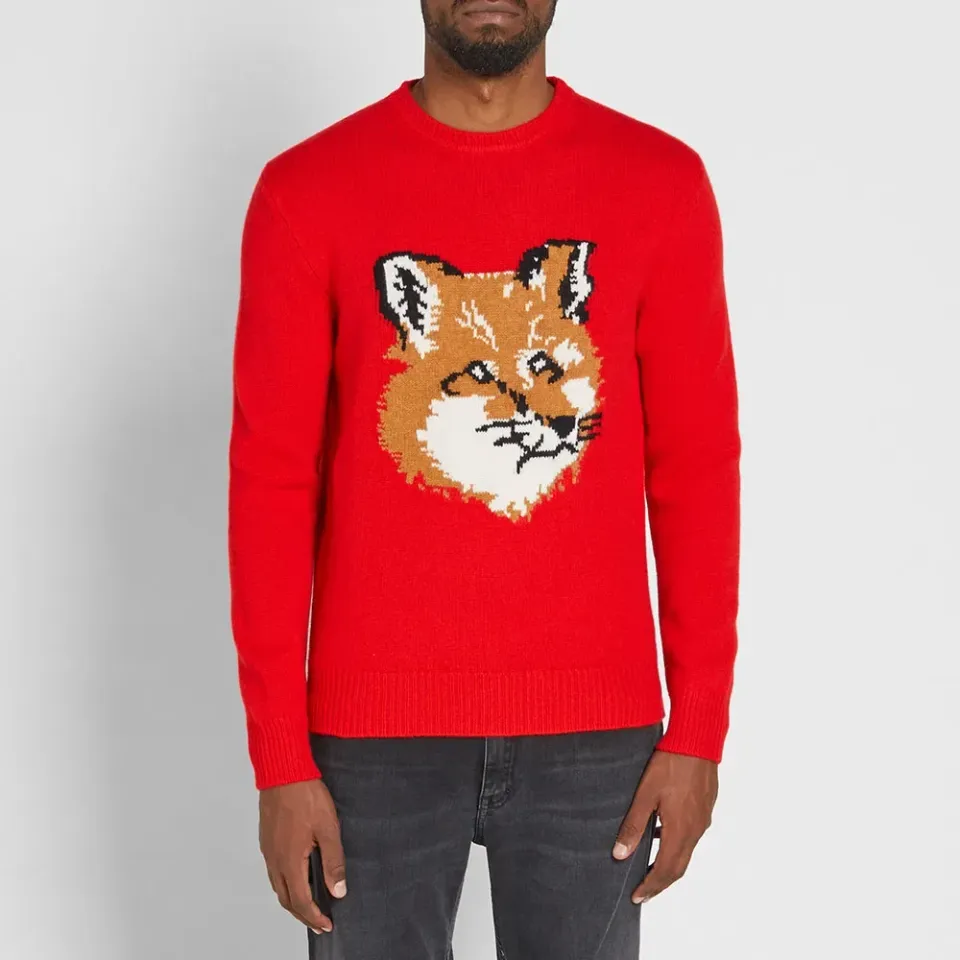Maison Kitsuné Fox Head Crew Knit