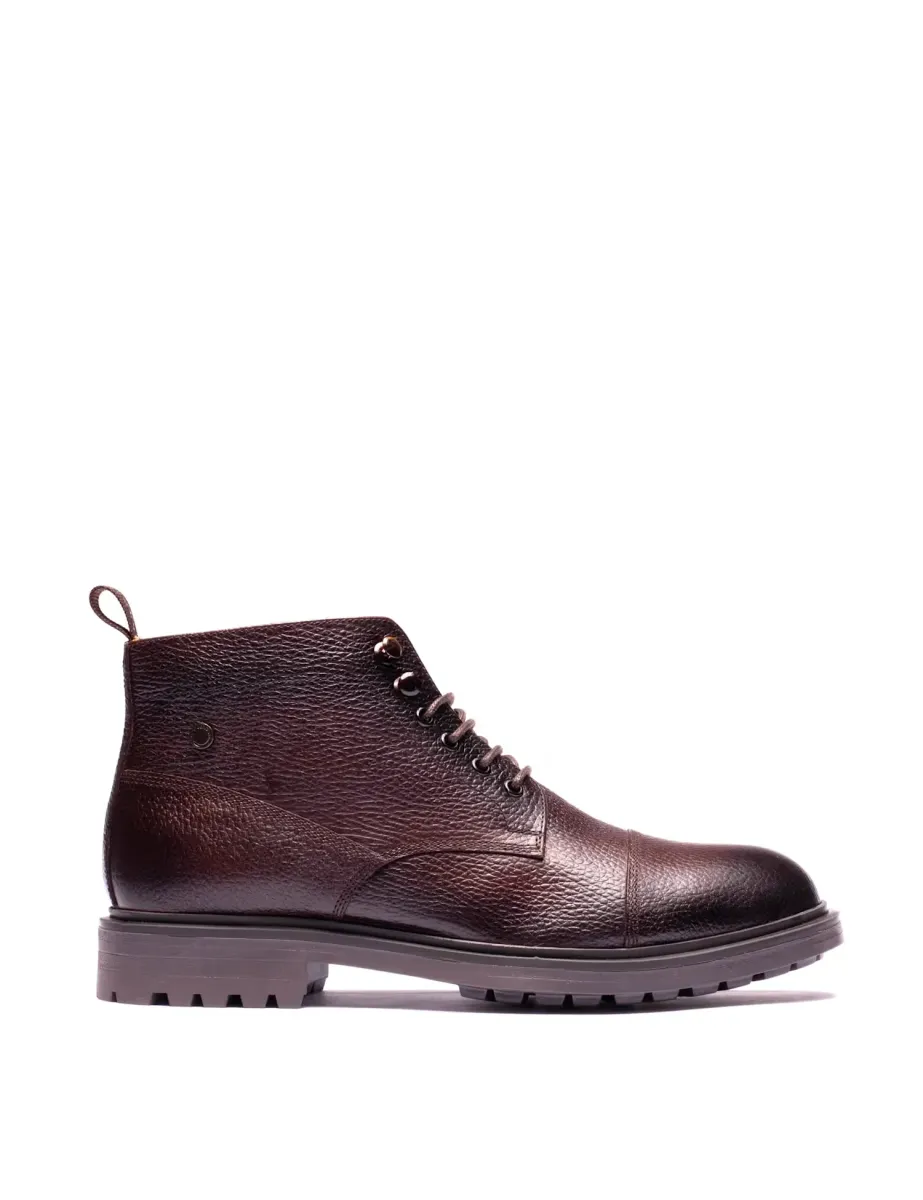 Leather Casual Boots Brown
