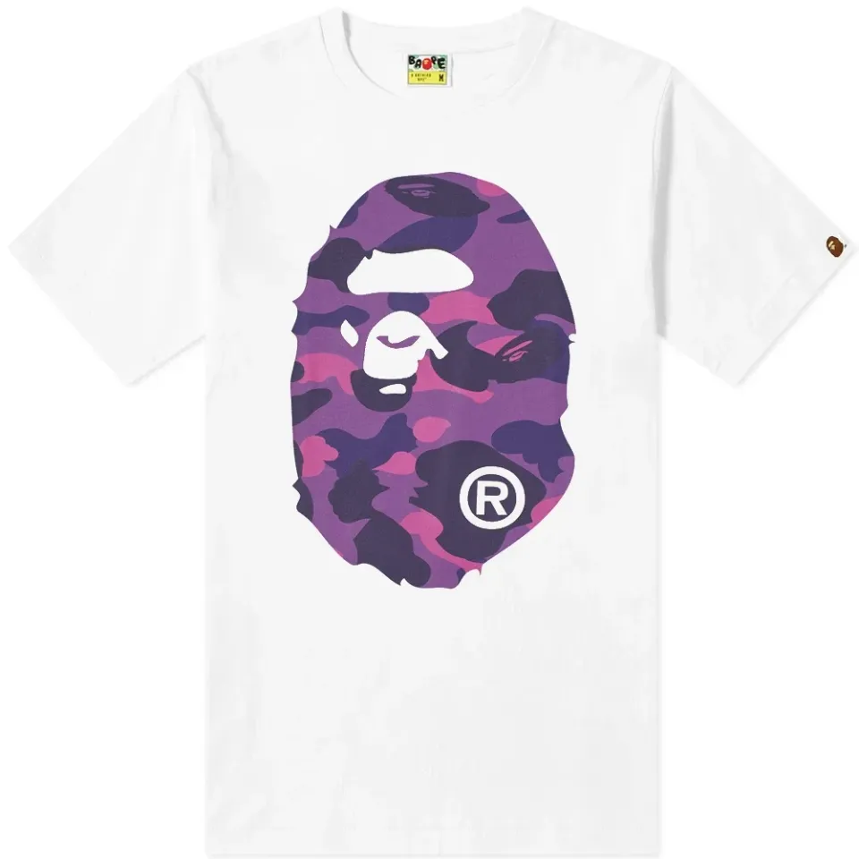 Colour Camo Big Ape Head T-Shirt