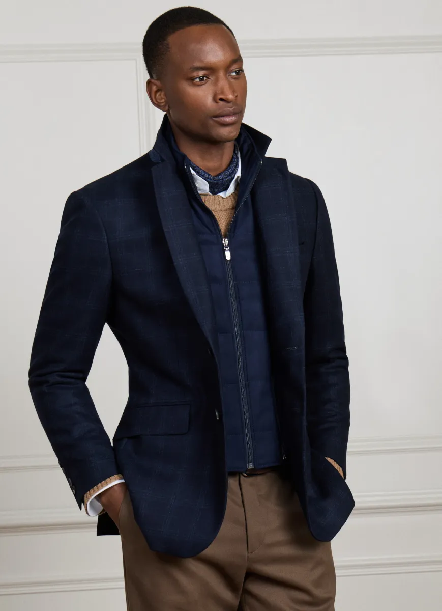 Wool-Cashmere Check Blazer - Woven in Italy