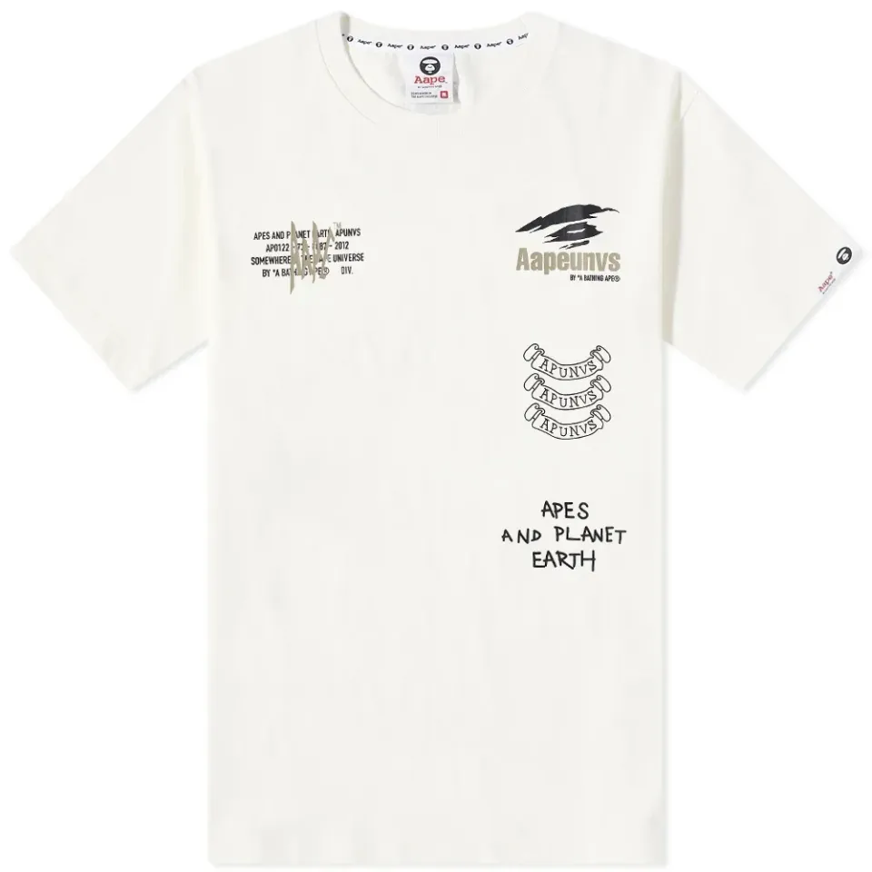 AAPE Mixed Camo Moon Face Tee