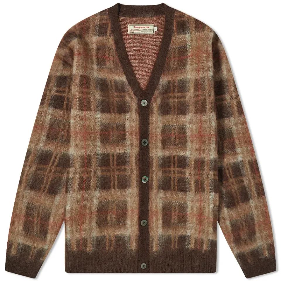 Mohair Check Cardigan