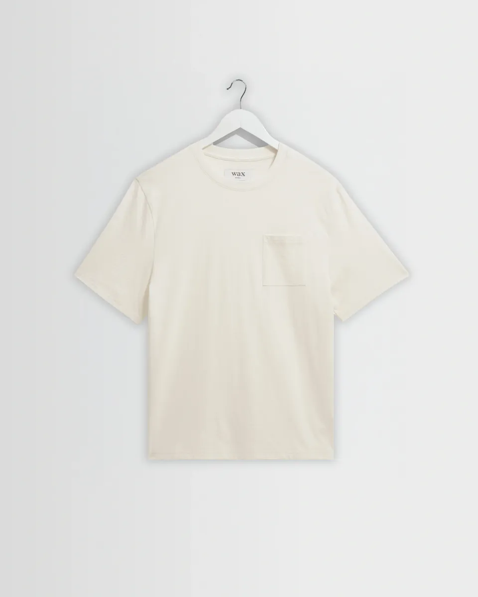 Dean - Ecru Slub Cotton Pocket t-Shirt