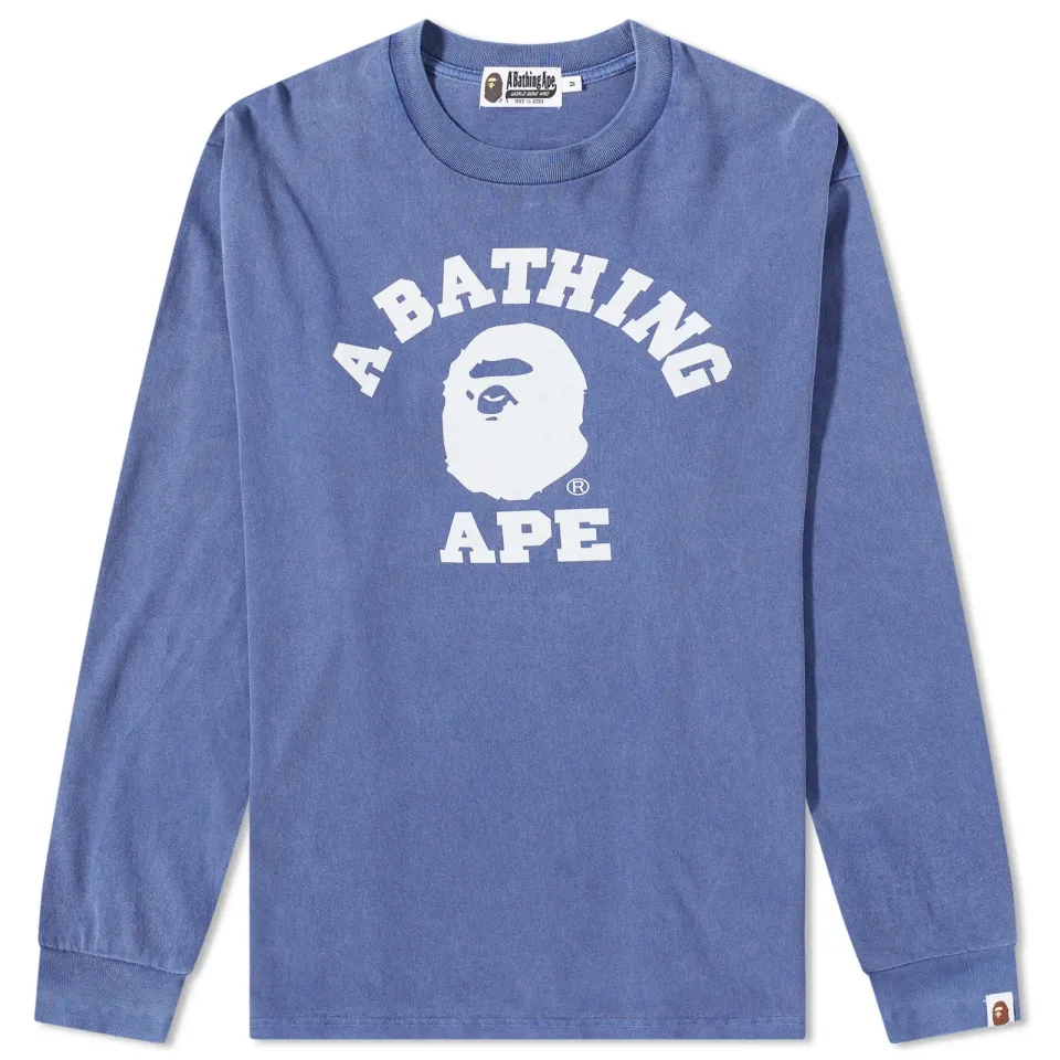 Long Sleeve Overdye College College T-Shirt
