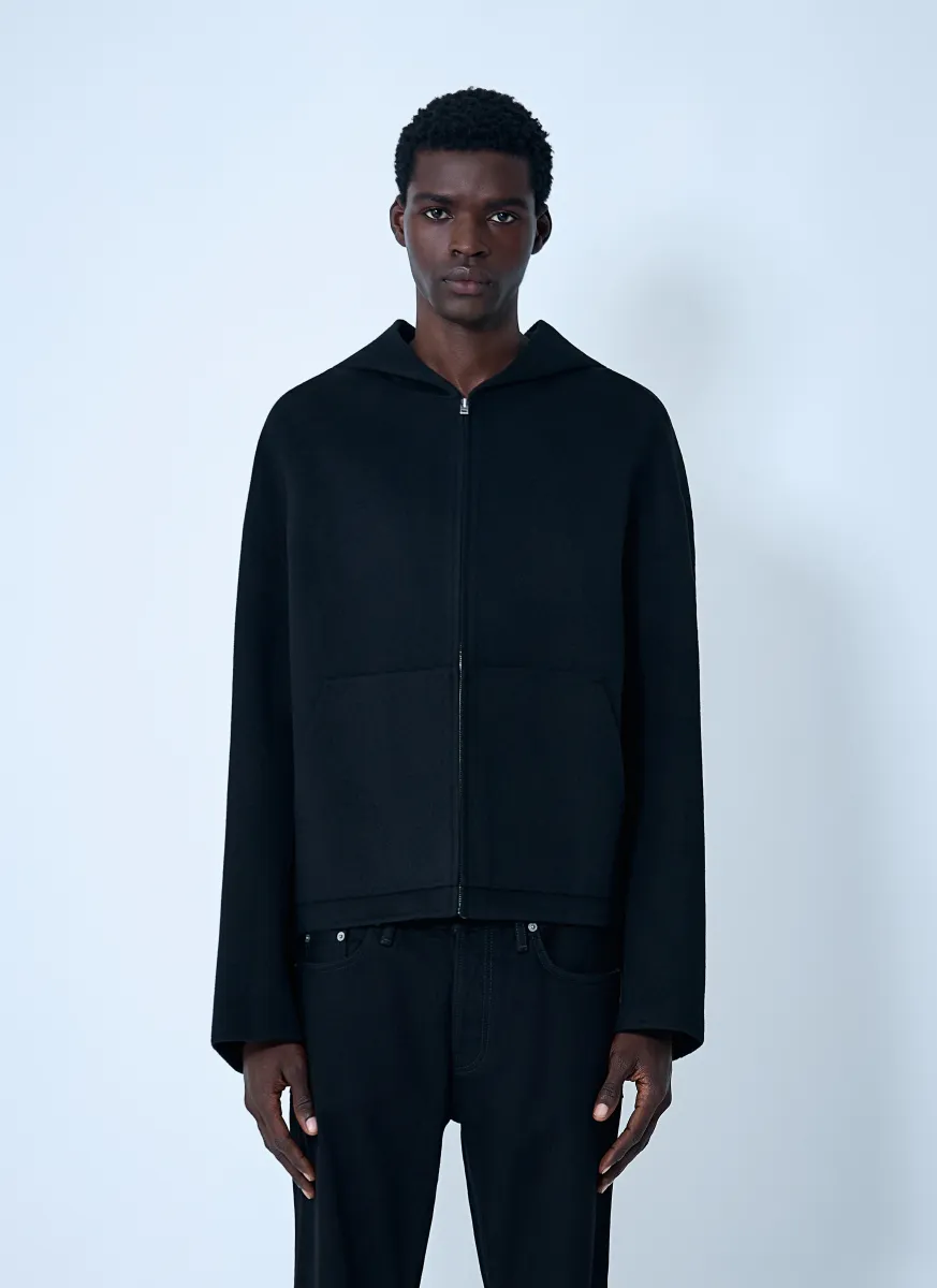 Wool-And-Cashmere-Blend Hooded Jacket