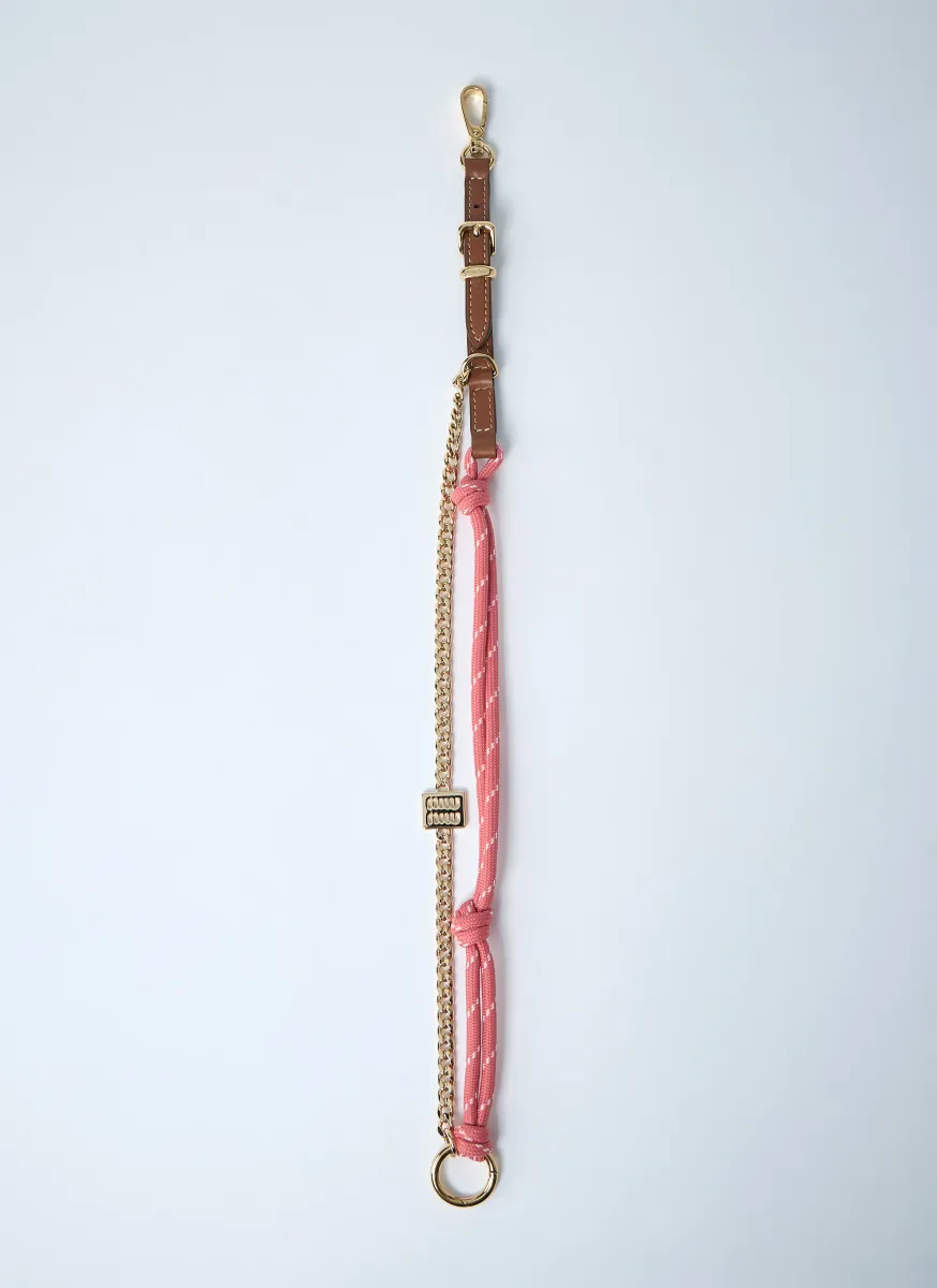 Tamaris Leather Cord And Metal Trick Keyring