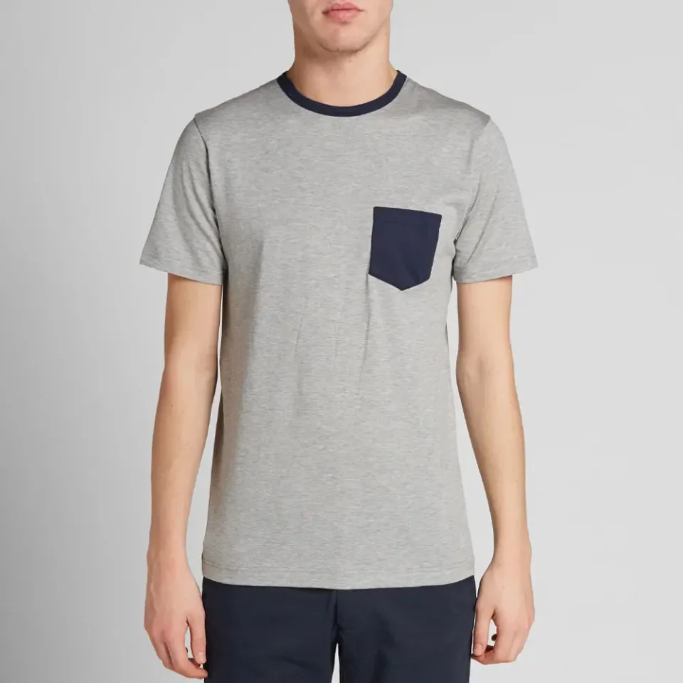 Contrast Pocket Crew Neck Tee