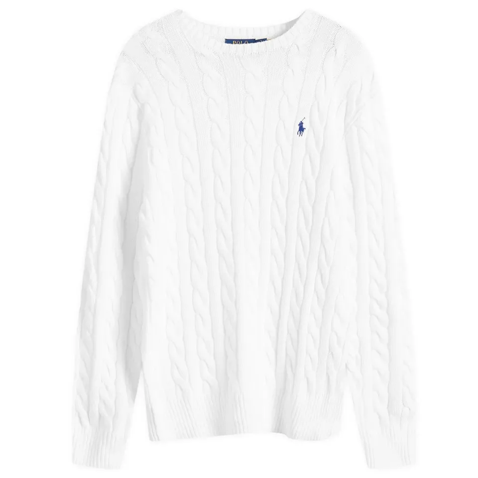 Cotton Cable Crew Knit
