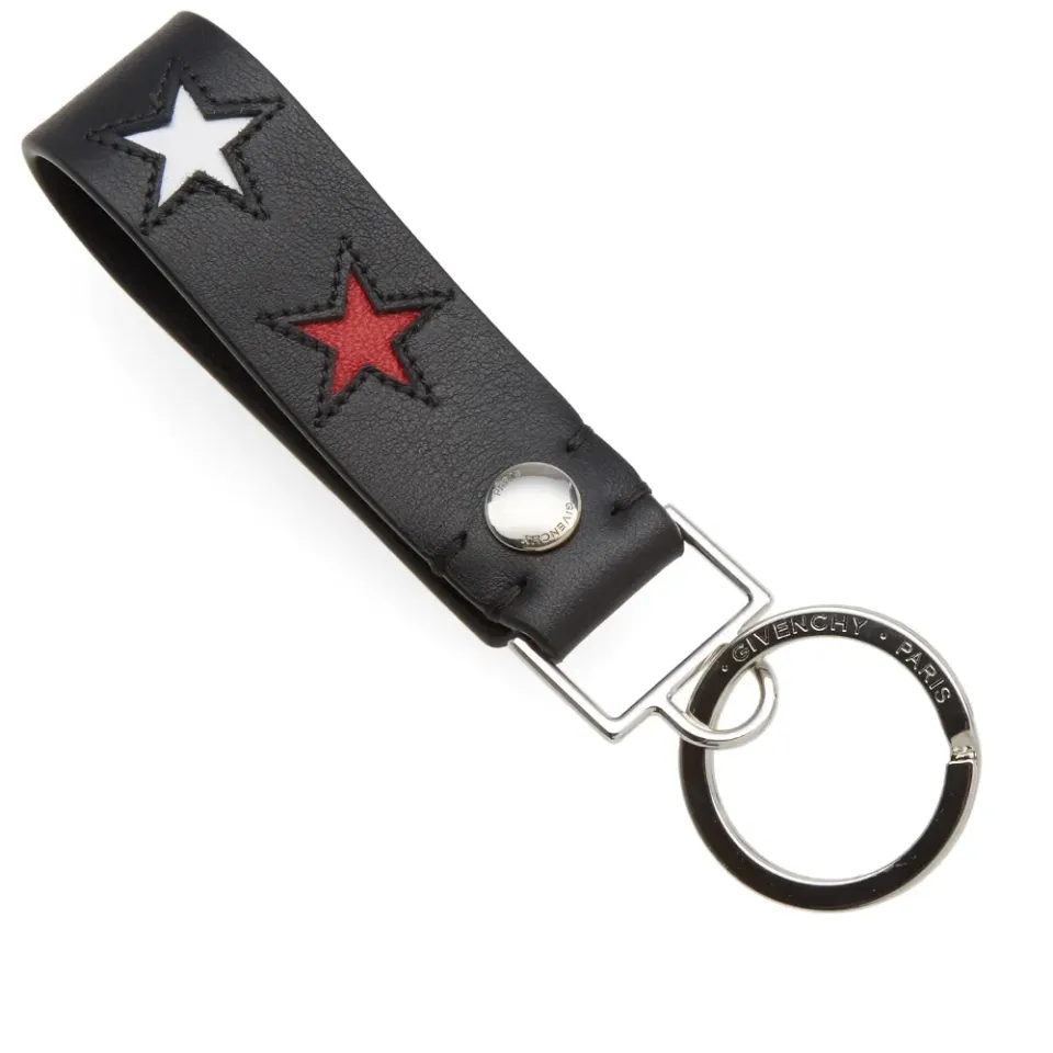 Stars Leather Keyring