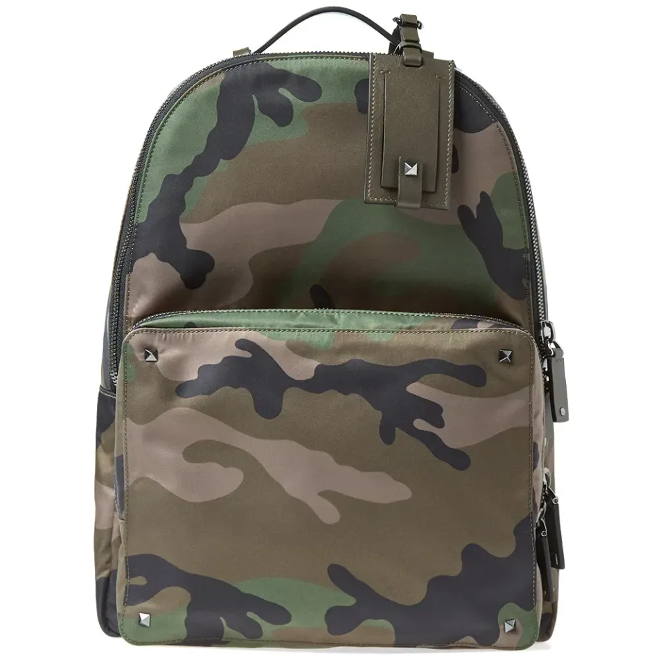 Nylon Jacquard Camo Backpack