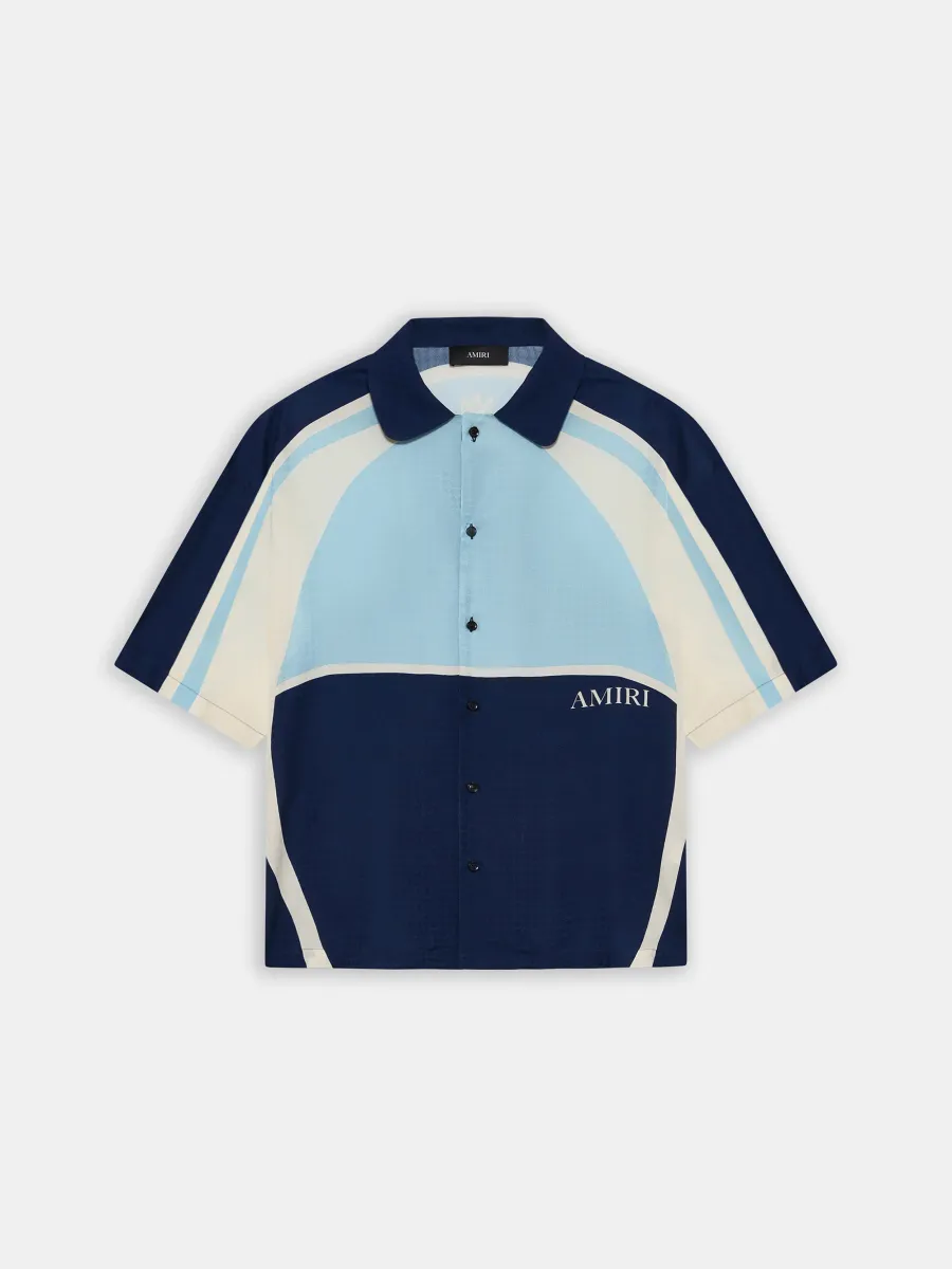 MA QUAD PANEL OVERSIZED CAMP SHIRT - Midnight Blue